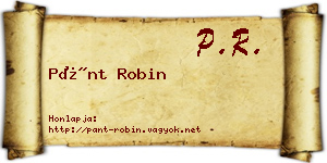 Pánt Robin névjegykártya
